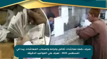 صرف دفعة معاشات تكافل وكرامة وأصحاب المعاشات يبدأ في أغسطس 2025 – تعرف على المواعيد الدقيقة